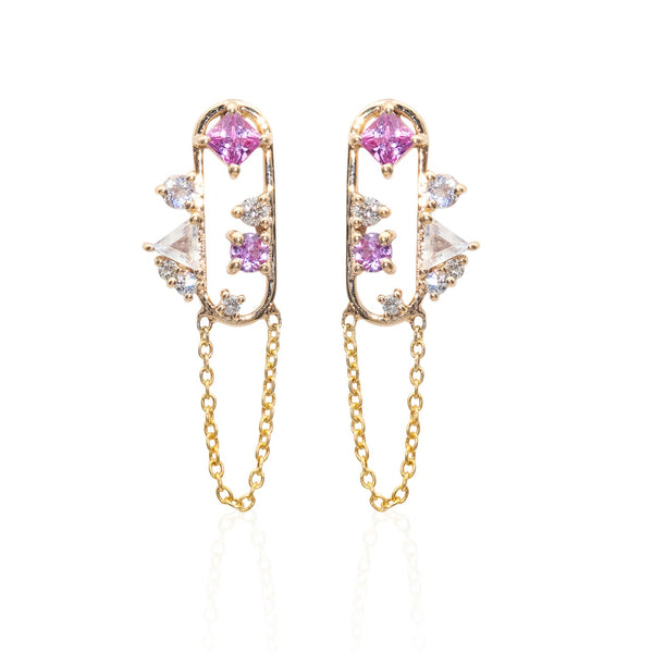 Ishtar Earrings Pink Sapphire