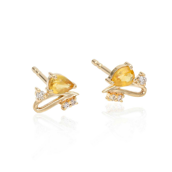 Devaki Studs Yellow Sapphire