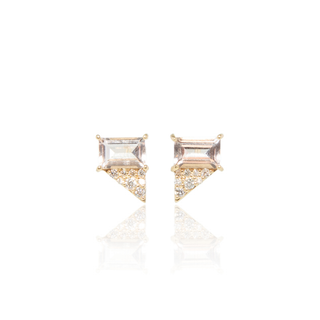 Niji Morganite Studs
