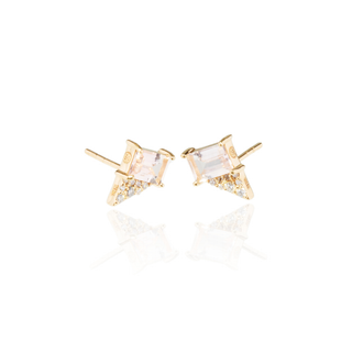 Niji Morganite Studs