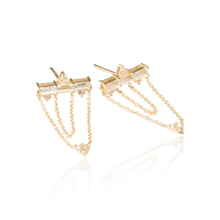 Saras Crown Green Amethyst Earrings