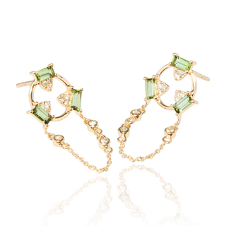 Ziazan Green Tourmaline Cascade Earrings