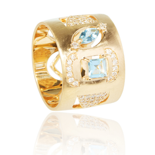 Ala Acquamarine Duo Ring