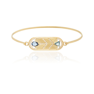Arinna Blue Sapphire Chevron Bangle