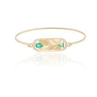 Arinna Emerald Chevron Bangle
