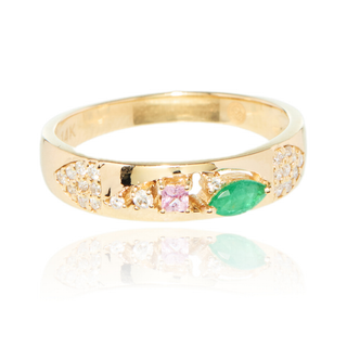 Baba Emerald & Pink Sapphire Ring
