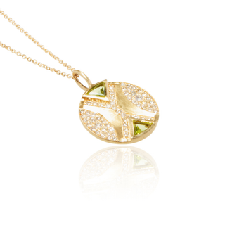 Ezili Peridot Hourglass Pendant Necklace