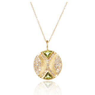 Ezili Peridot Hourglass Pendant Necklace