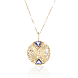 Ezili Tanzanite Hourglass Pendant Necklace