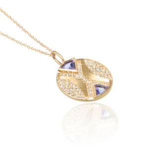 Ezili Tanzanite Hourglass Pendant Necklace