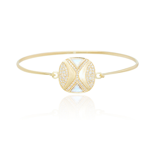 Flora Moonstone Cushion Bangle