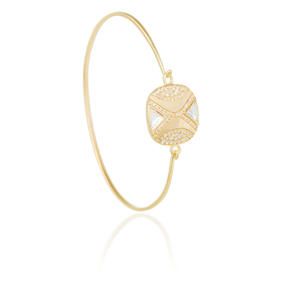 Flora Moonstone Cushion Bangle