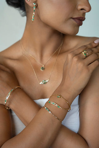 Cybele Emerald Bangle