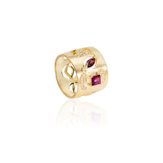 Ala Garnet Duo Ring