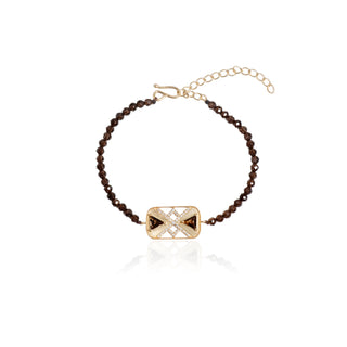 Anya Smoky Quartz Beaded Bracelet