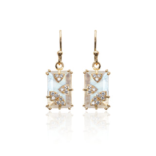 Circe Moonstone Petal Drop Earrings