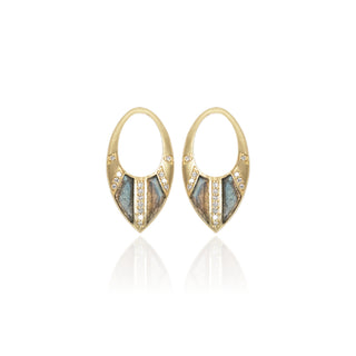 Epona Labradorite Shield Earrings