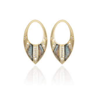 Epona Shield Earrings Labradorite