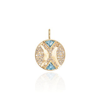 Ezili Blue Topaz Hourglass Pendant