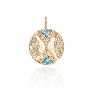 Ezili Blue Topaz Hourglass Pendant