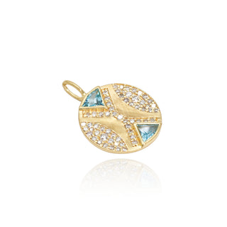 Ezili Blue Topaz Hourglass Pendant