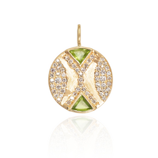 Ezili Peridot Hourglass Pendant