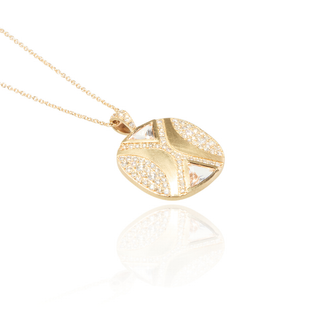 Flora Morganite Cushion Pendant Necklace