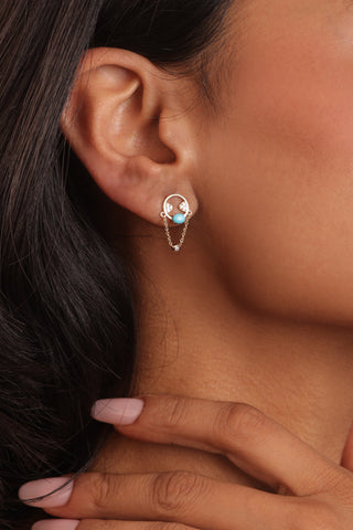 Keshet Turquoise Drape Earrings