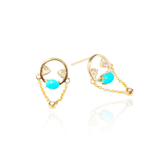 Keshet Turquoise Drape Earrings