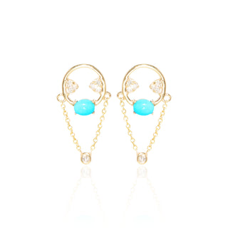 Keshet Turquoise Drape Earrings