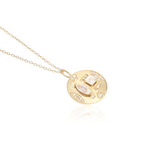 Lakshmi Moonstone Medallion Pendant