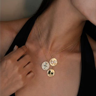 Lakshmi Moonstone Medallion Pendant Necklace