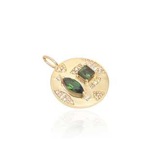 Lakshmi Green Toumaline Medallion Pendant