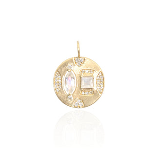 Lakshmi Moonstone Medallion Pendant