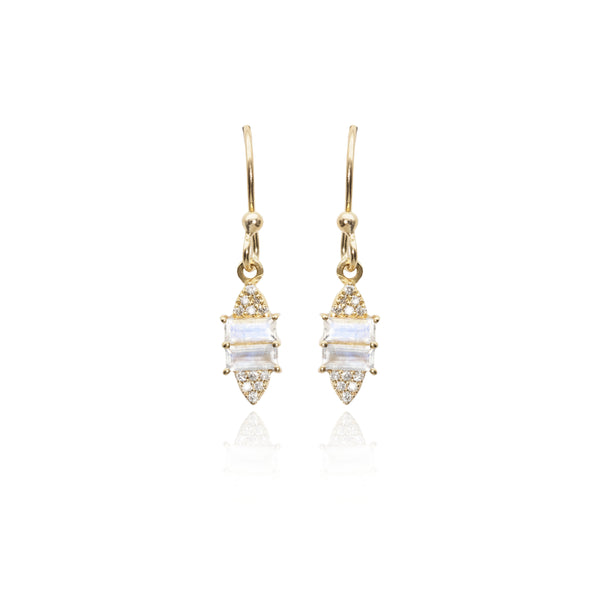 Minerva Moonstone Drop Earrings