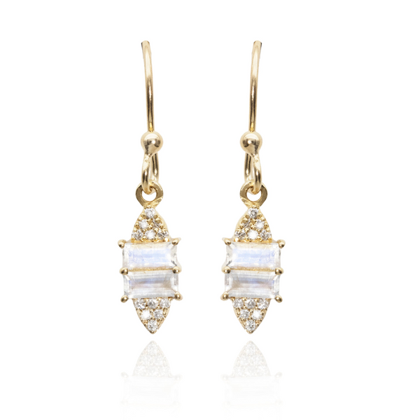 Minerva Moonstone Drop Earrings