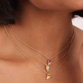Niji Morganite Pendant Necklace