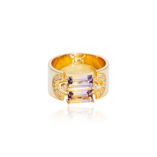 Phoebe Ametrine Link Ring