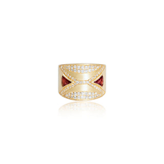 Rosmerta Pink Tourmaline Hourglass Ring