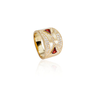 Rosmerta Pink Tourmaline Hourglass Ring