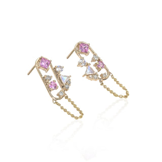 Ishtar Pink Sapphire Earrings