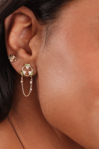 Ziazan Green Tourmaline Cascade Earrings