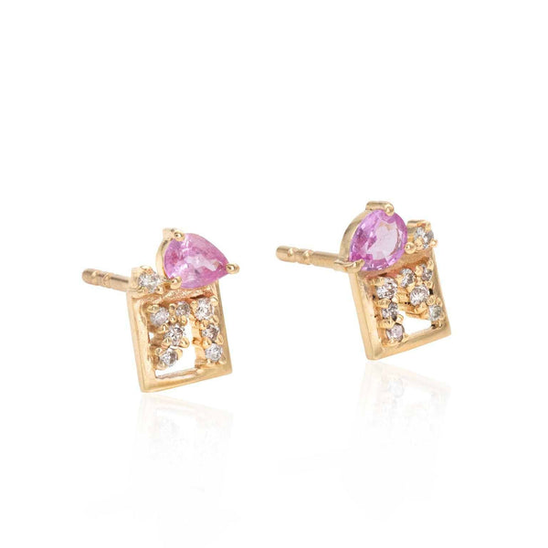 Ceres Studs Pink Sapphire
