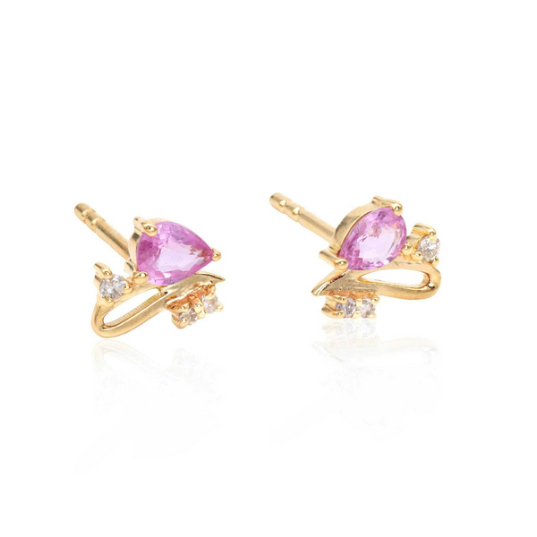 Devaki Studs Pink Sapphire