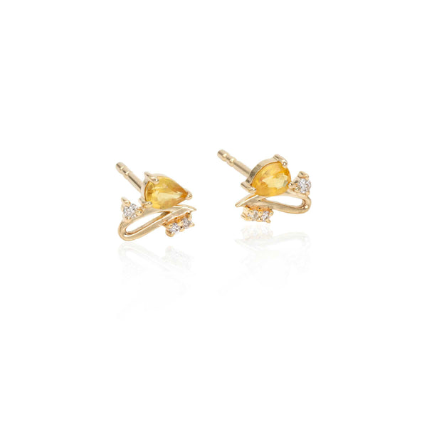 Devaki Studs Yellow Sapphire