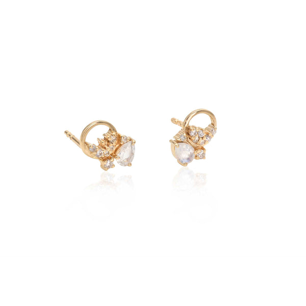 Gaia Studs Moonstone