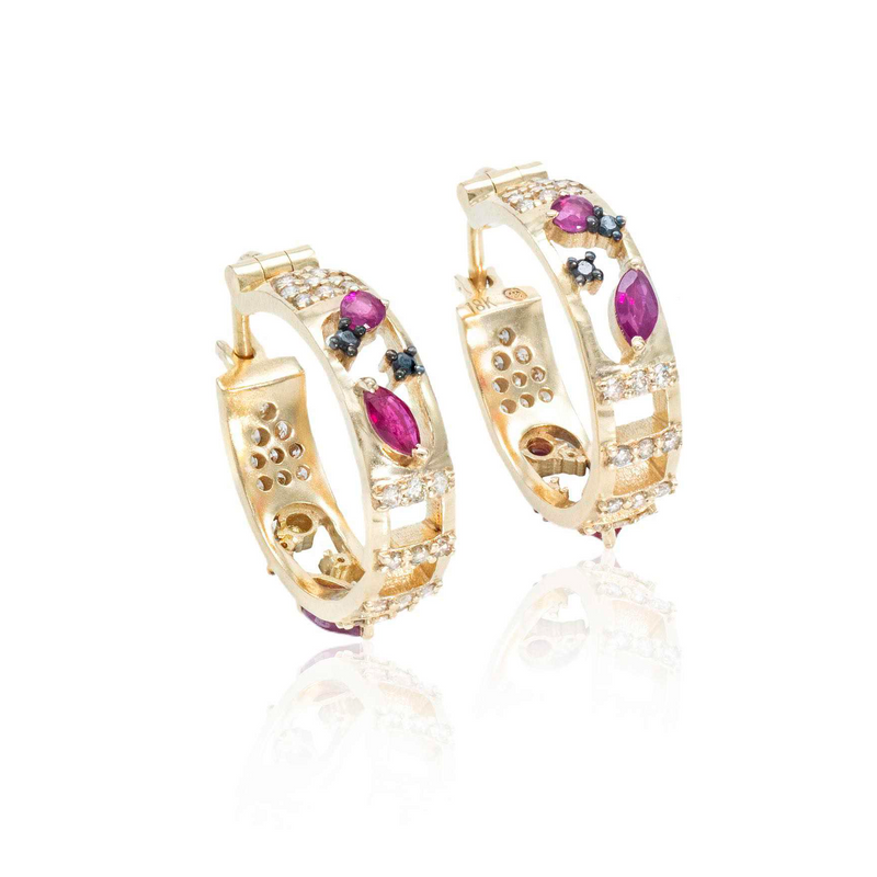 Inanna  Hoops Ruby