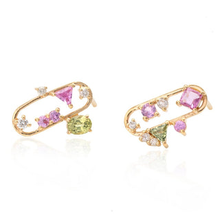Ishtar Earrings Multi Sapphire