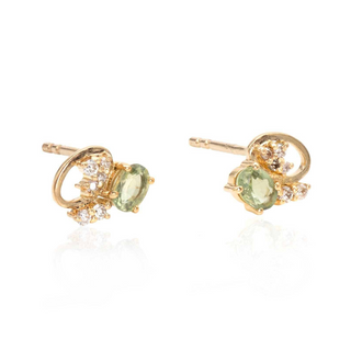 Kybele Green Sapphire Studs