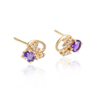 Kybele Purple Amethyst Studs